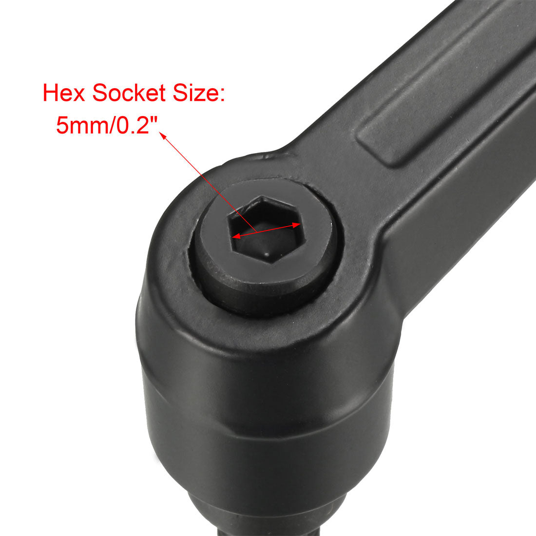Harfington Handles Adjustable Clamping Lever Thread Ratchet Male Threaded Stud 2Pack