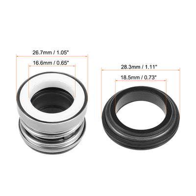 Harfington Mechanical Shaft Seal Replacement for Pool Spa Pump 2pcs 104