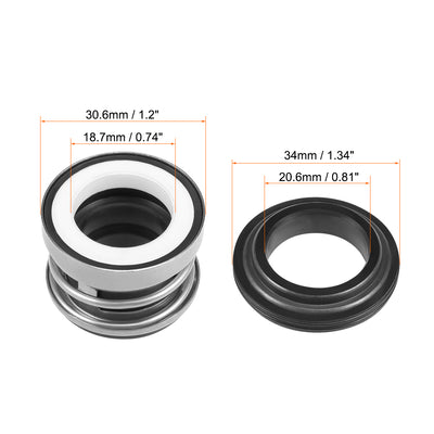 Harfington Mechanical Shaft Seal Replacement for Pool Spa Pump 2pcs 104