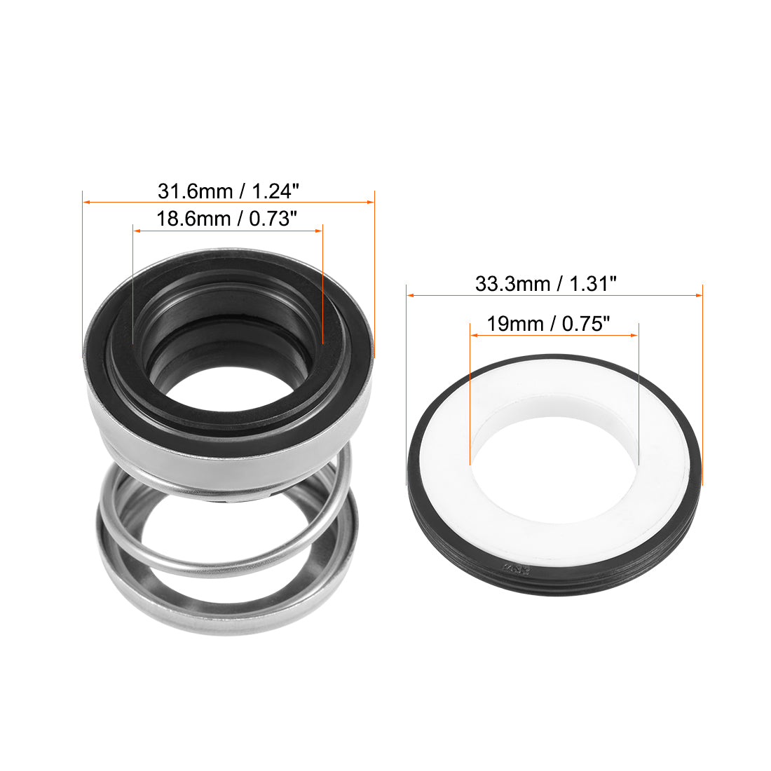 Harfington Mechanical Shaft Seal Replacement for Pool Spa Pump 108