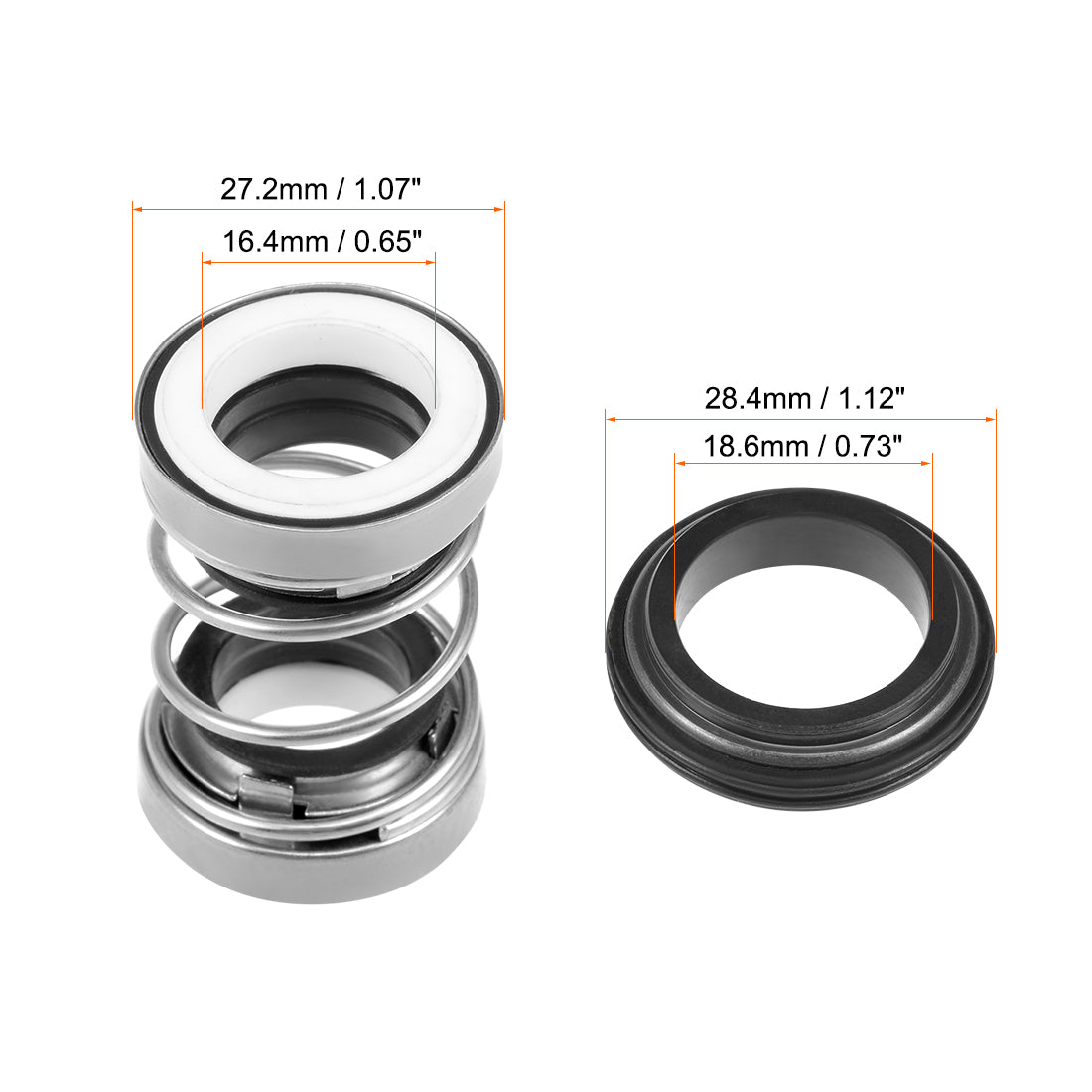 Harfington Mechanical Shaft Seal Replacement for Pool Spa Pump 2pcs 301