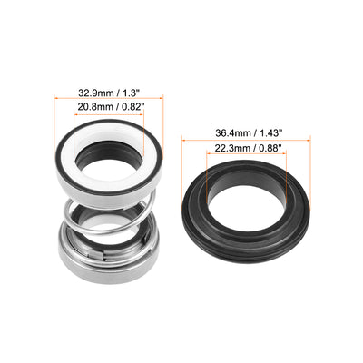 Harfington Mechanical Shaft Seal Replacement for Pool Spa Pump 2pcs 301