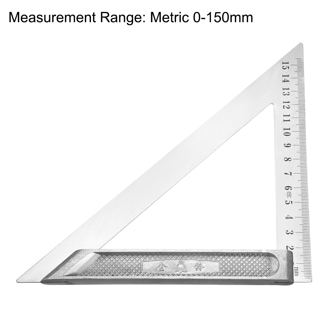 Harfington 150mm Triangle Square Ruler Stainless Steel Right Angle Woodworking Tool Measurement