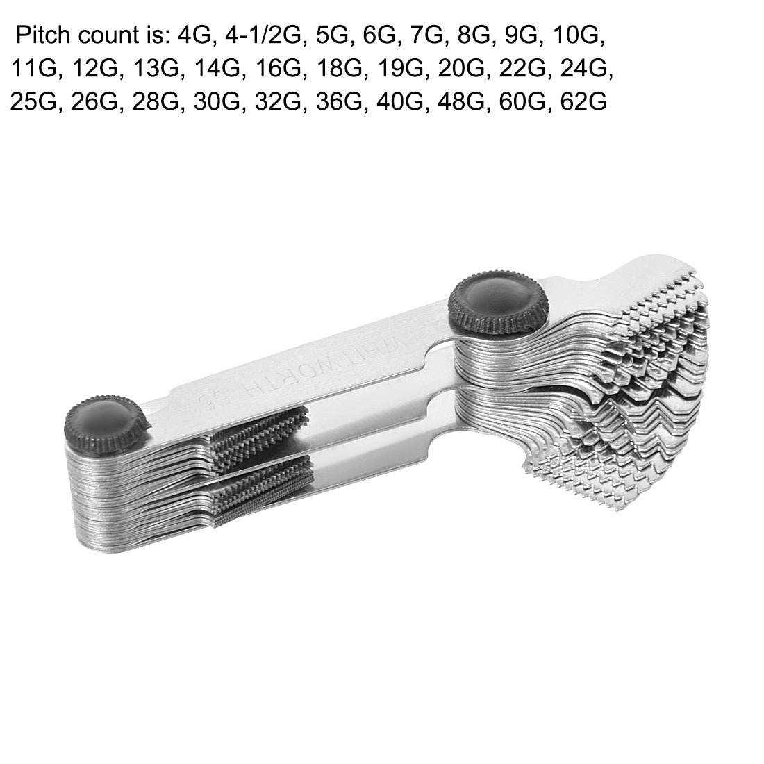 Harfington Screw Thread Pitch Cutting Gauge Tool Metric 60 Degree 0.25-6.0mm Imperial 55  Degree 4-62G