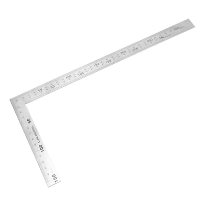 Harfington 150mmx300mm Stainless Steel Framing Square Right Angle Ruler Thicken Try Square Ruler Tools for Carpenter Engineer