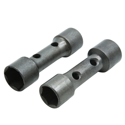 Harfington 2pcs 18mm 21mm 6 Point Car Spark Plug Socket Wrenches Box Spanner Remover Tool