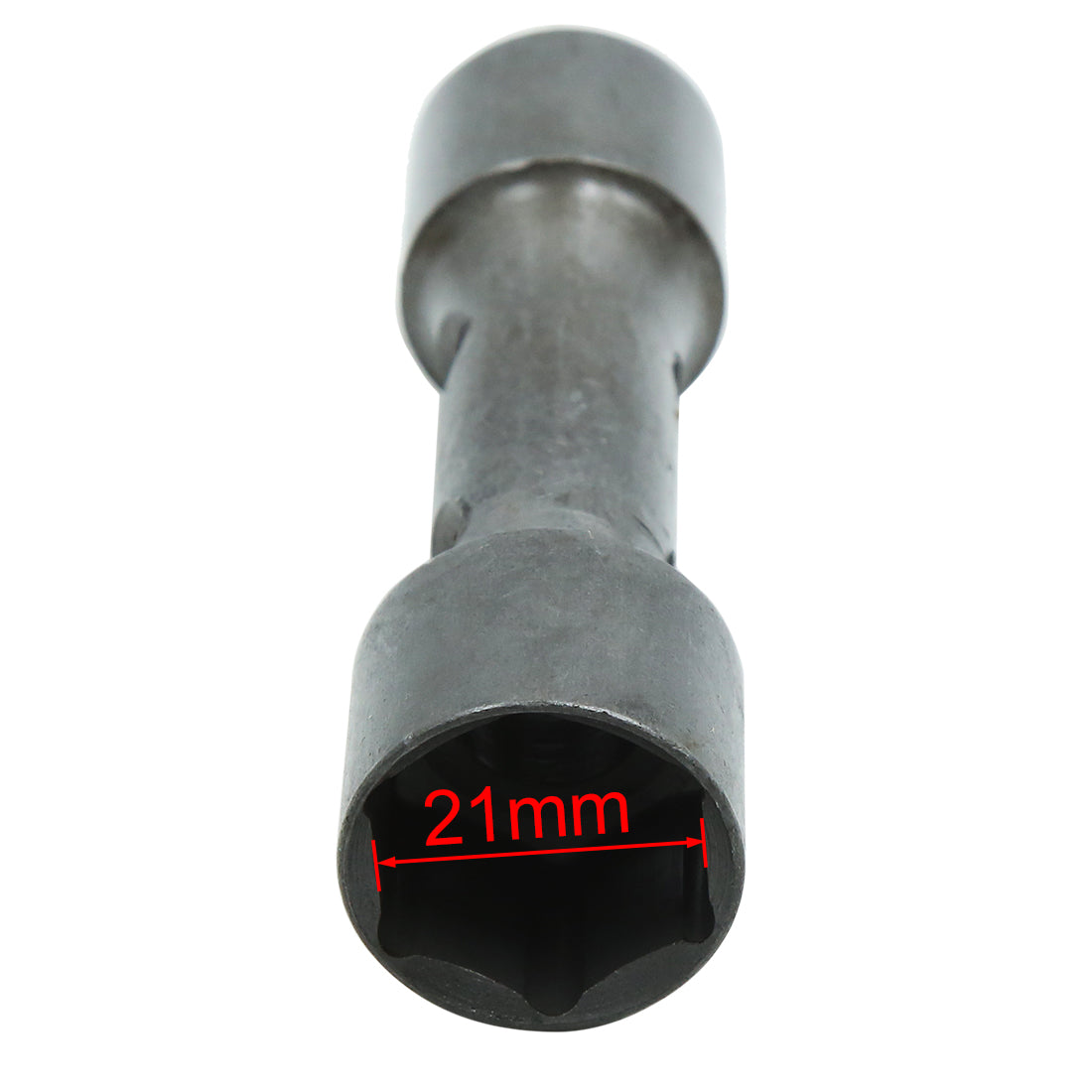 Harfington 2pcs 18mm 21mm 6 Point Car Spark Plug Socket Wrenches Box Spanner Remover Tool