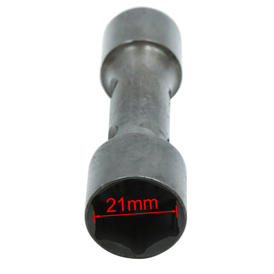 Harfington 2pcs 18mm 21mm 6 Point Car Spark Plug Socket Wrenches Box Spanner Remover Tool