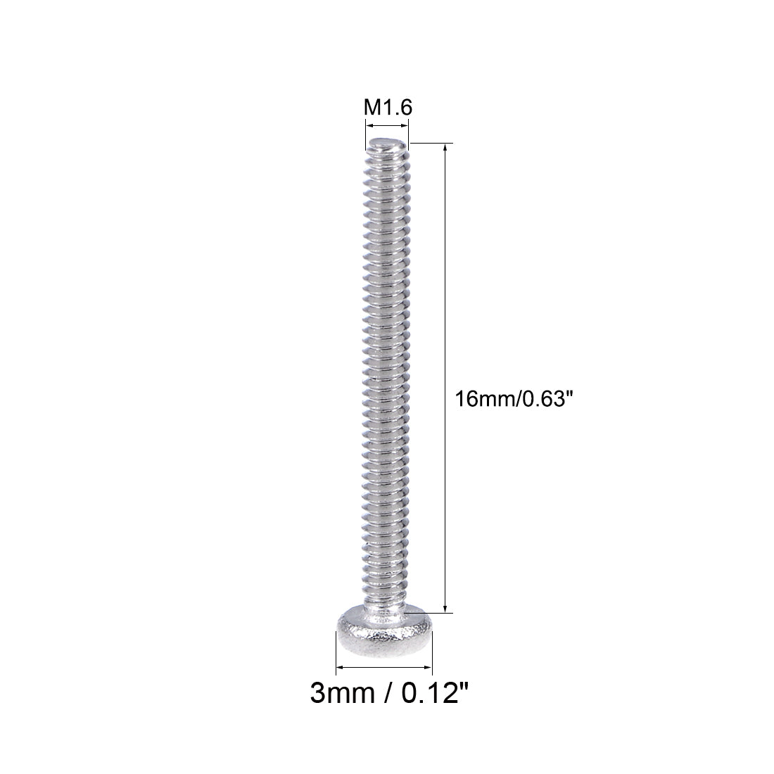 Harfington Machine Screws Pan Phillips Cross Head Screw 304 Stainless Steel Fasteners Bolts 50pcs