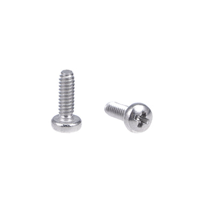 Harfington Machine Screws Pan Phillips Cross Head Screw 304 Stainless Steel Fasteners Bolts 50pcs