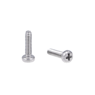 Harfington Machine Screws Pan Phillips Cross Head Screw 304 Stainless Steel Fasteners Bolts 50pcs