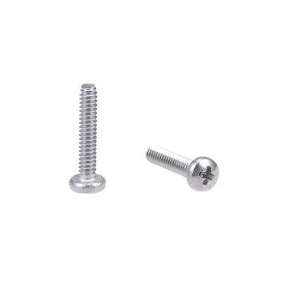 Harfington Machine Screws Pan Phillips Cross Head Screw 304 Stainless Steel Fasteners Bolts 100Pcs