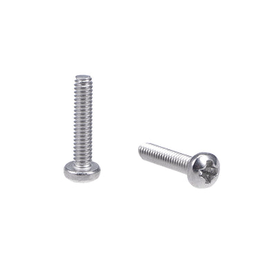 Harfington Machine Screws, Phillips Head Screw 304 Stainless Steel Fasteners Bolts 30Pcs
