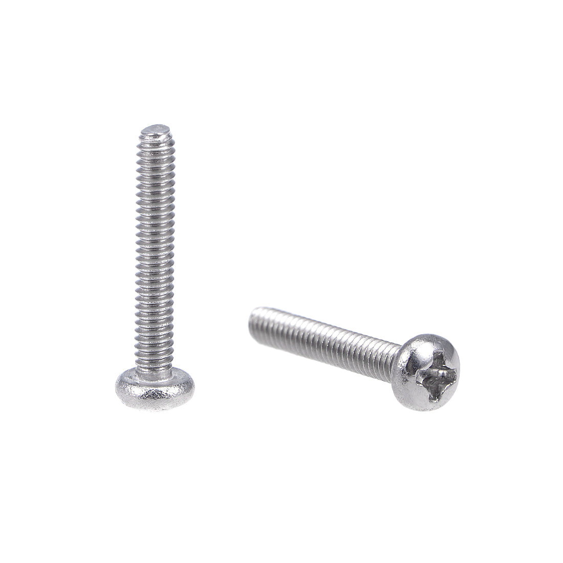 Harfington Machine Screws Pan Phillips Cross Head Screw Stainless Steel Fasteners Bolts, 60Pcs
