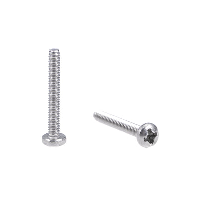 Harfington Machine Screws, Phillips Head Screw 304 Stainless Steel Fasteners Bolts 30Pcs