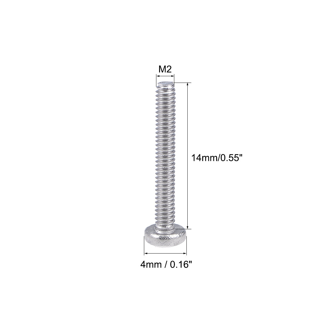 Harfington Machine Screw Pan Phillips Head Screw 304 Stainless Steel Fasteners Bolt 100Pcs