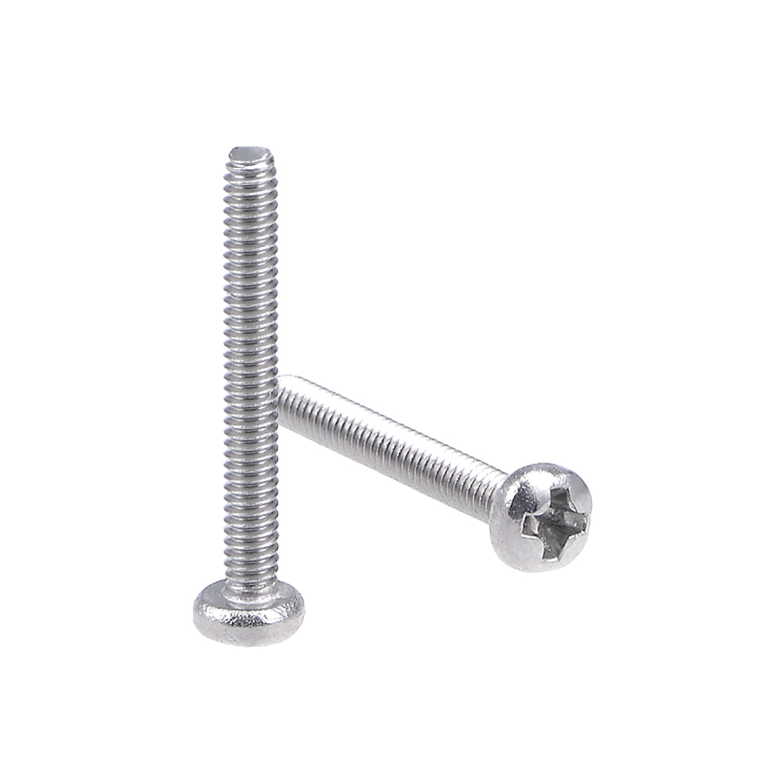 Harfington Machine Screws Pan Phillips Cross Head Screw Stainless Steel Fasteners Bolts, 60Pcs