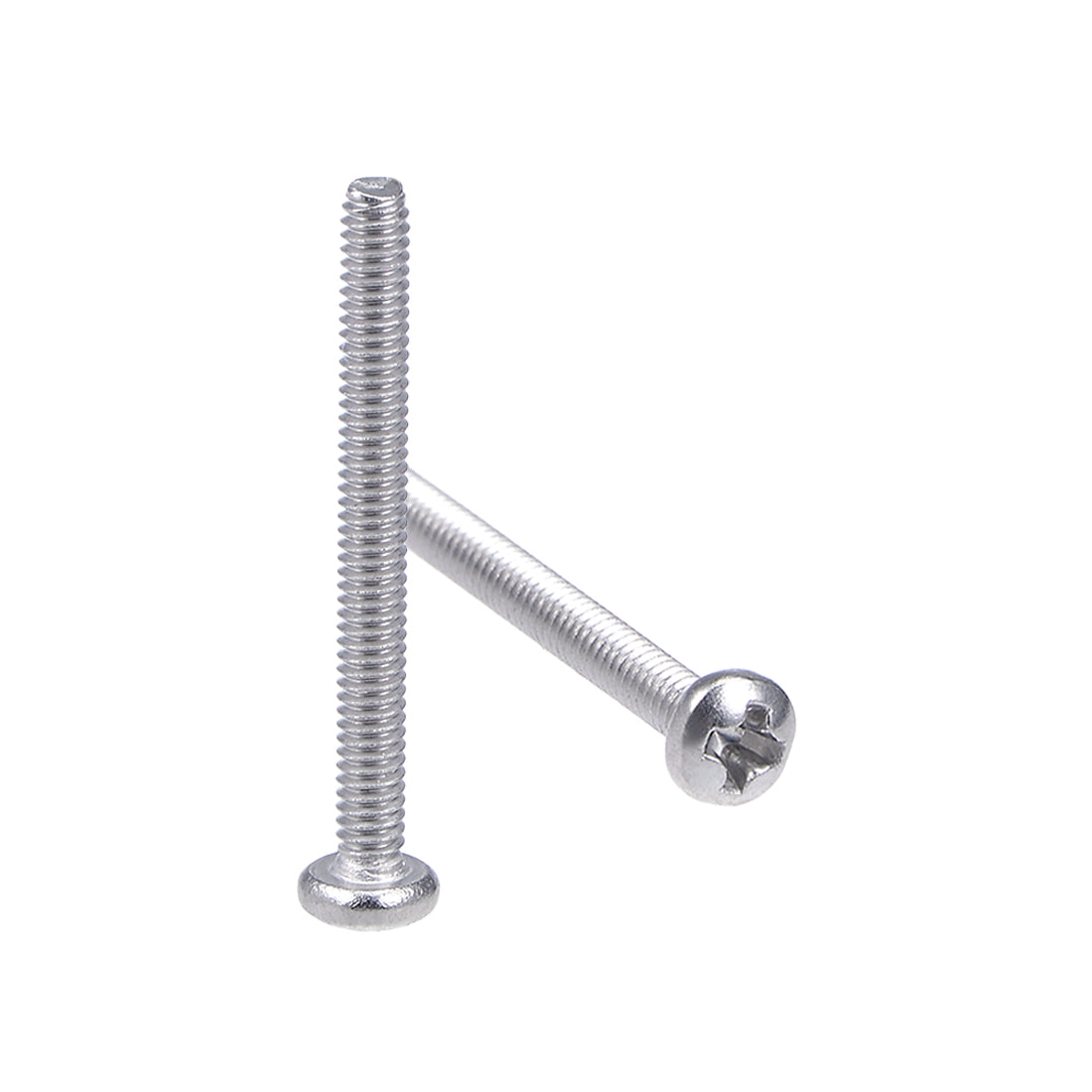 Harfington Machine Screws Pan Phillips Cross Head Screw Stainless Steel Fasteners Bolts, 60Pcs
