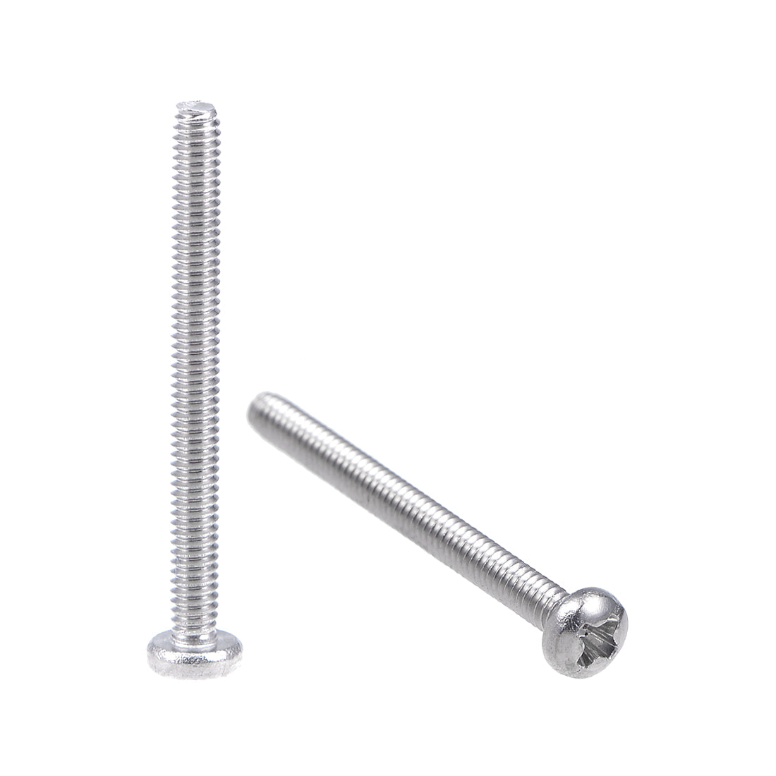 Harfington Machine Screw Pan Phillips Head Screw 304 Stainless Steel Fasteners Bolt 100Pcs