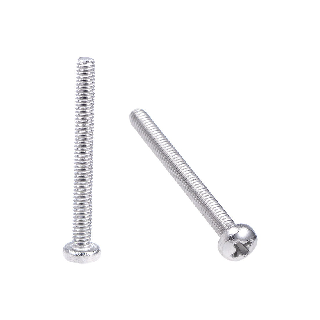 Harfington Machine Screw Pan Phillips Head Screw 304 Stainless Steel Fasteners Bolt 100Pcs