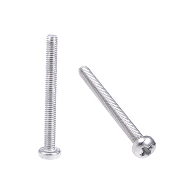 Harfington Machine Screw Pan Phillips Head Screw 304 Stainless Steel Fasteners Bolt 100Pcs