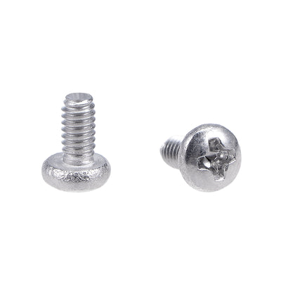Harfington Machine Screws, Phillips Head Screw 304 Stainless Steel Fasteners Bolts 30Pcs