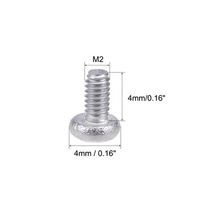Harfington Machine Screw Pan Phillips Head Screw 304 Stainless Steel Fasteners Bolt 100Pcs