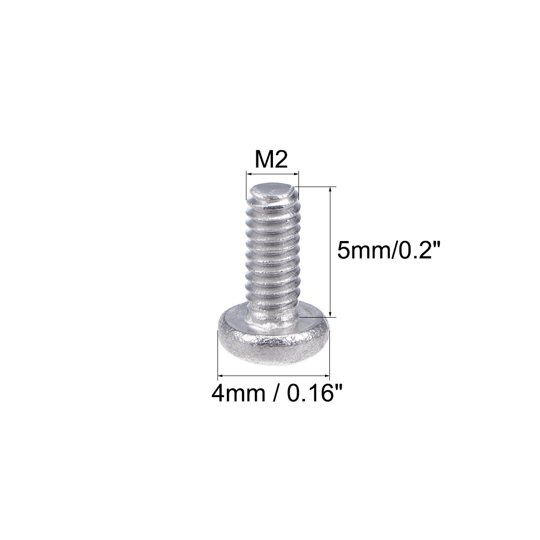 Harfington Machine Screws, Phillips Head Screw 304 Stainless Steel Fasteners Bolts 30Pcs
