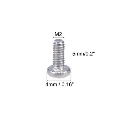 Harfington Machine Screw Pan Phillips Head Screw 304 Stainless Steel Fasteners Bolt 100Pcs