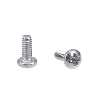 Harfington Machine Screw Pan Phillips Head Screw 304 Stainless Steel Fasteners Bolt 100Pcs