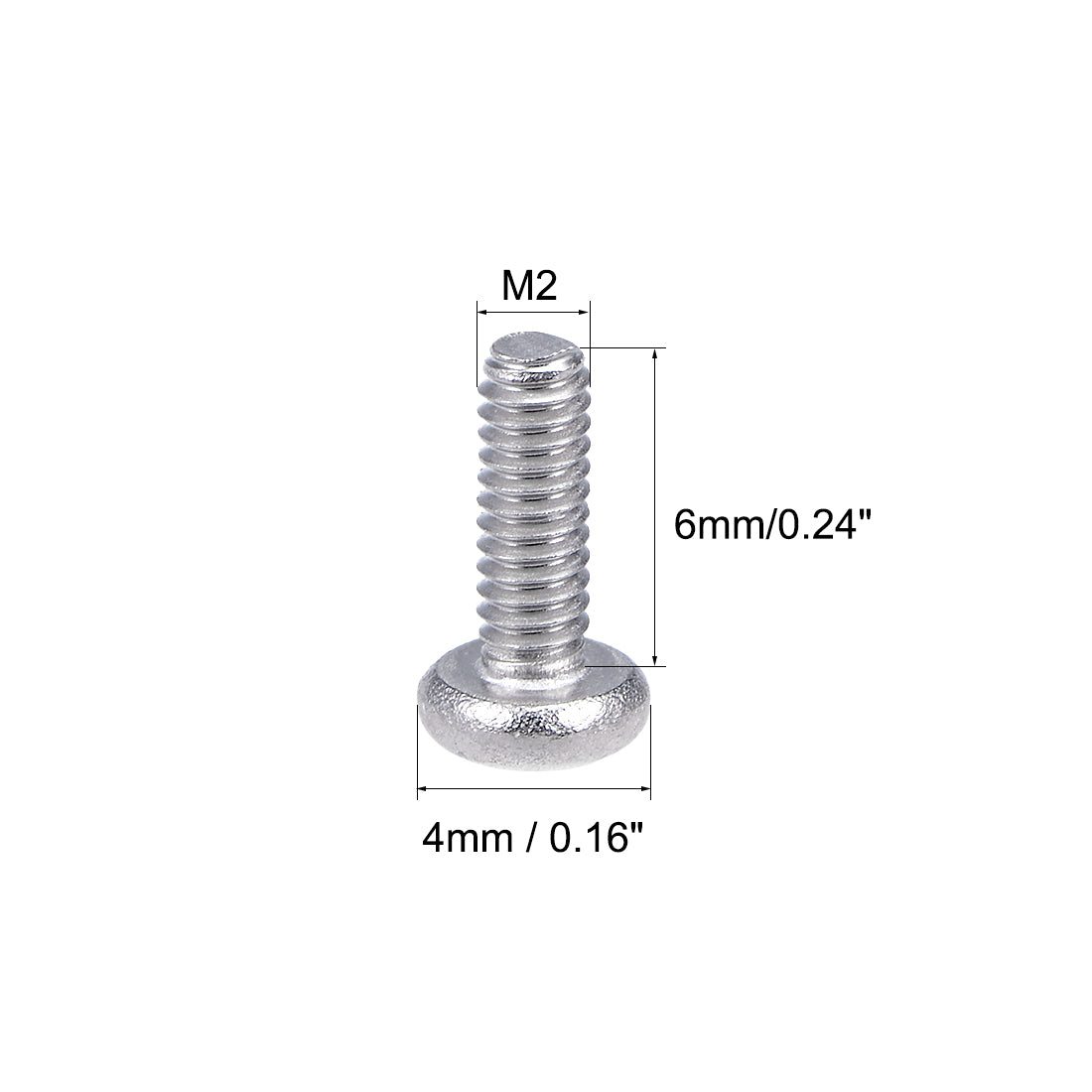 Harfington Machine Screws, Phillips Head Screw 304 Stainless Steel Fasteners Bolts 30Pcs