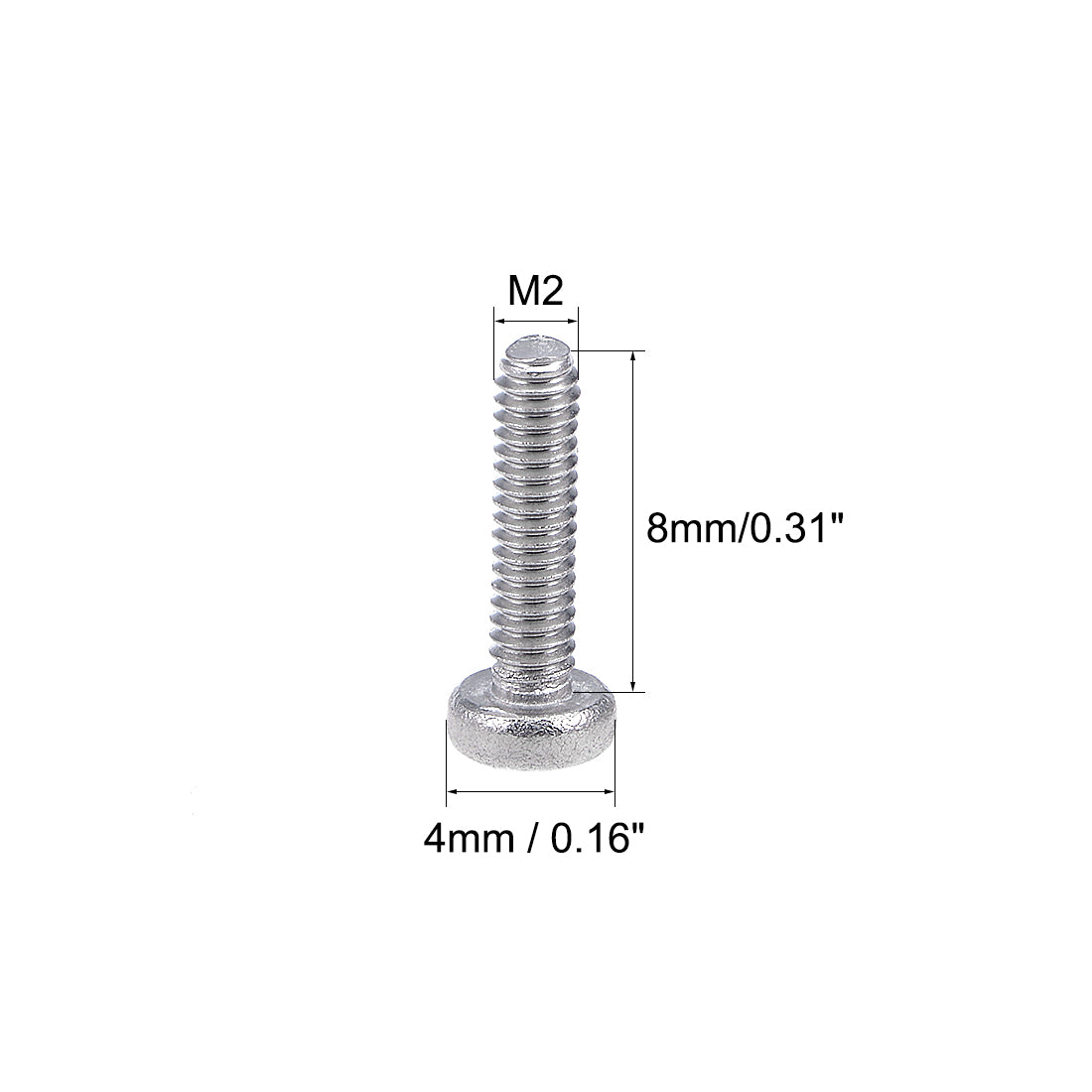 Harfington Machine Screws, Phillips Head Screw 304 Stainless Steel Fasteners Bolts 30Pcs