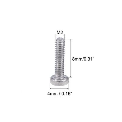Harfington Machine Screw Pan Phillips Head Screw 304 Stainless Steel Fasteners Bolt 100Pcs