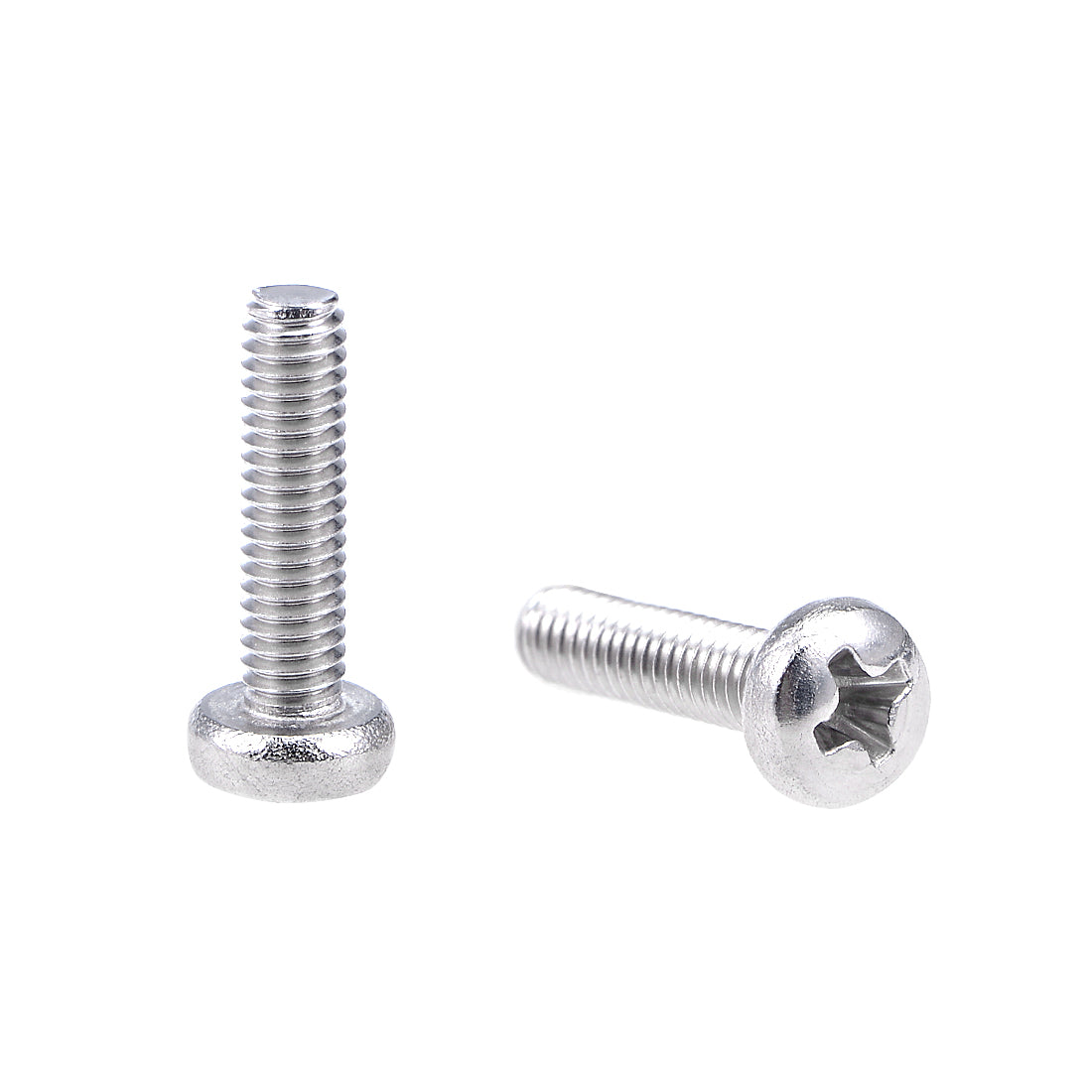 Harfington Machine Screws Pan Phillips Head Screw Stainless Steel Fasteners Bolts, 100Pcs