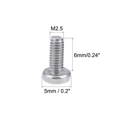 Harfington Machine Screws Pan Phillips Cross Head Screw Stainless Steel Fasteners Bolts, 60Pcs