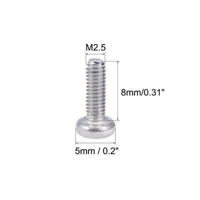 Harfington Machine Screws Pan Phillips Head Screw Stainless Steel Fasteners Bolts, 100Pcs