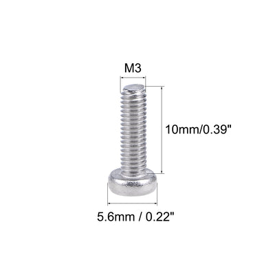 Harfington Machine Screws Pan Phillips Head 304 Stainless Steel Fasteners Bolts 100Pcs