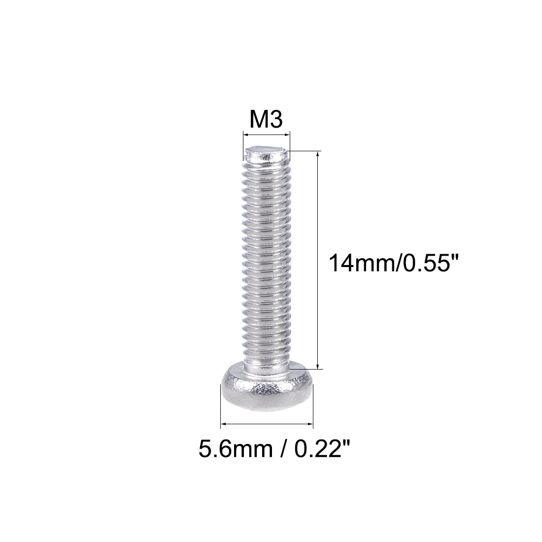 Harfington Machine Screws Pan Phillips Head 304 Stainless Steel Fasteners Bolts 100Pcs