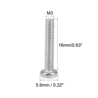 Harfington Machine Screws Pan Phillips Head 304 Stainless Steel Fasteners Bolts 100Pcs