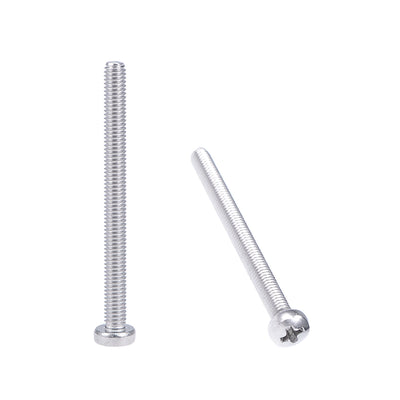 Harfington Machine Screws Pan Phillips Head 304 Stainless Steel Fasteners Bolts 100Pcs