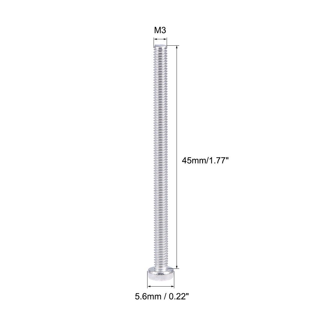 Harfington Machine Screws Pan Phillips Head 304 Stainless Steel Fasteners Bolts 100Pcs