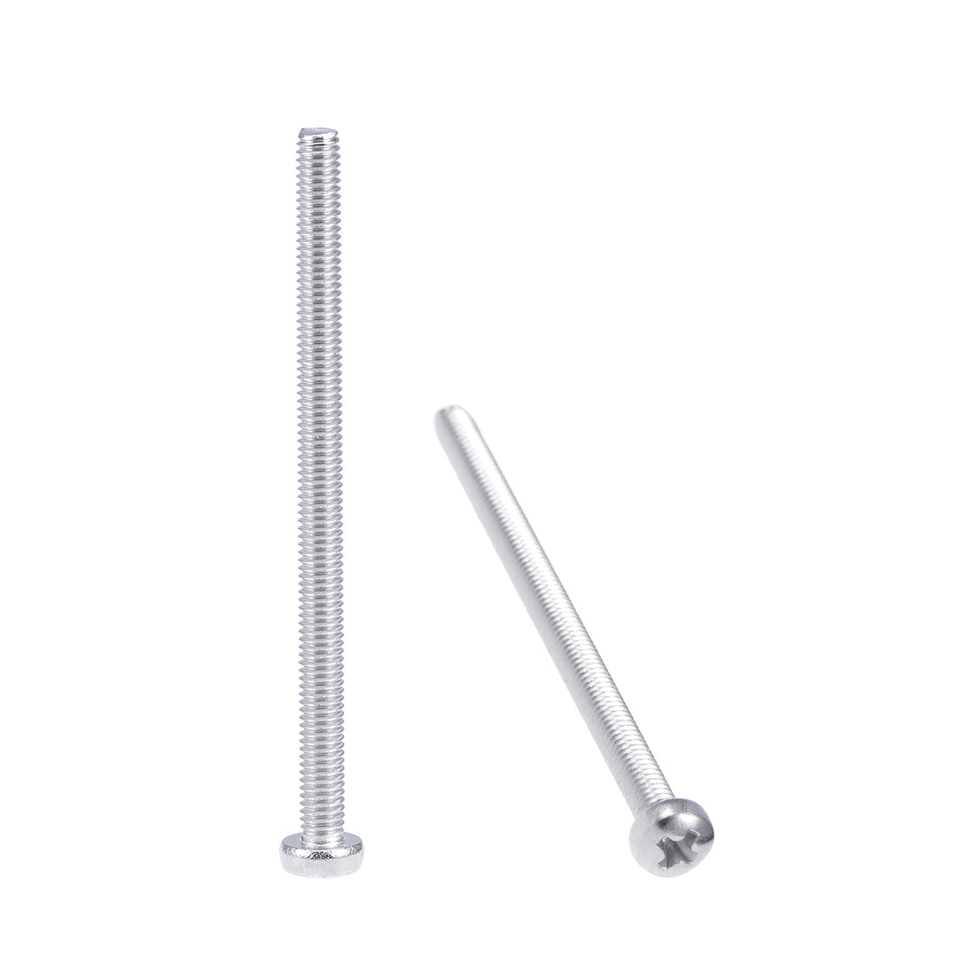 Harfington Machine Screws Pan Phillips Head 304 Stainless Steel Fasteners Bolts 100Pcs