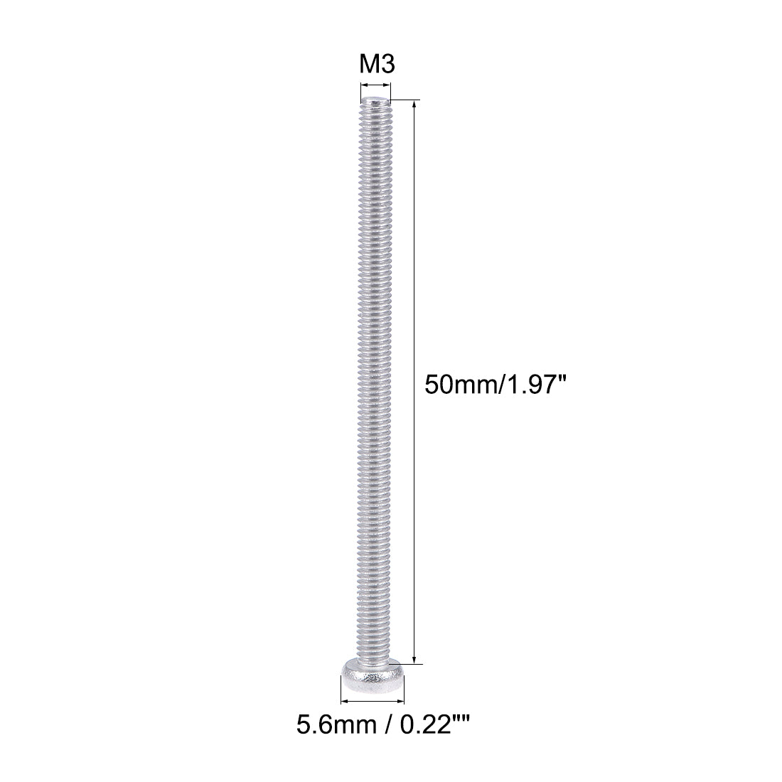 Harfington Machine Screws Pan Phillips Head 304 Stainless Steel Fasteners Bolts 100Pcs