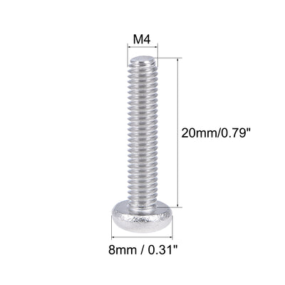 Harfington 20Pcs Stainless Steel Pan Phillips Head Machine Screw