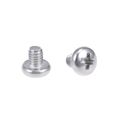 Harfington M4x5mm Machine Screws Pan Phillips Cross Head Screw 304 Stainless Steel Fasteners Bolts 30Pcs