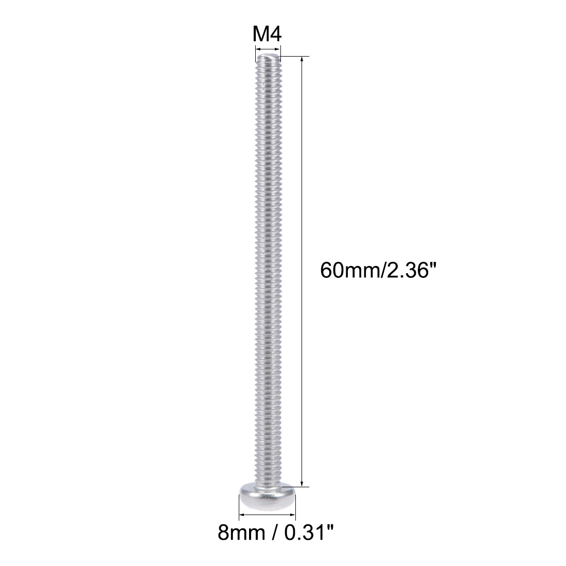 Harfington Machine Screws Pan Phillips Cross Head Screw, Fasteners Bolts 30Pcs