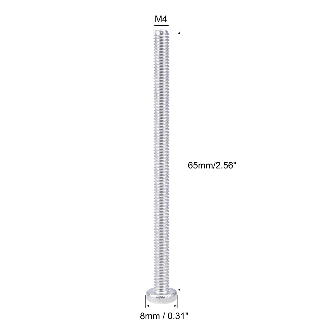 Harfington Machine Screws Pan Phillips Cross Head Screw, Fasteners Bolts 30Pcs