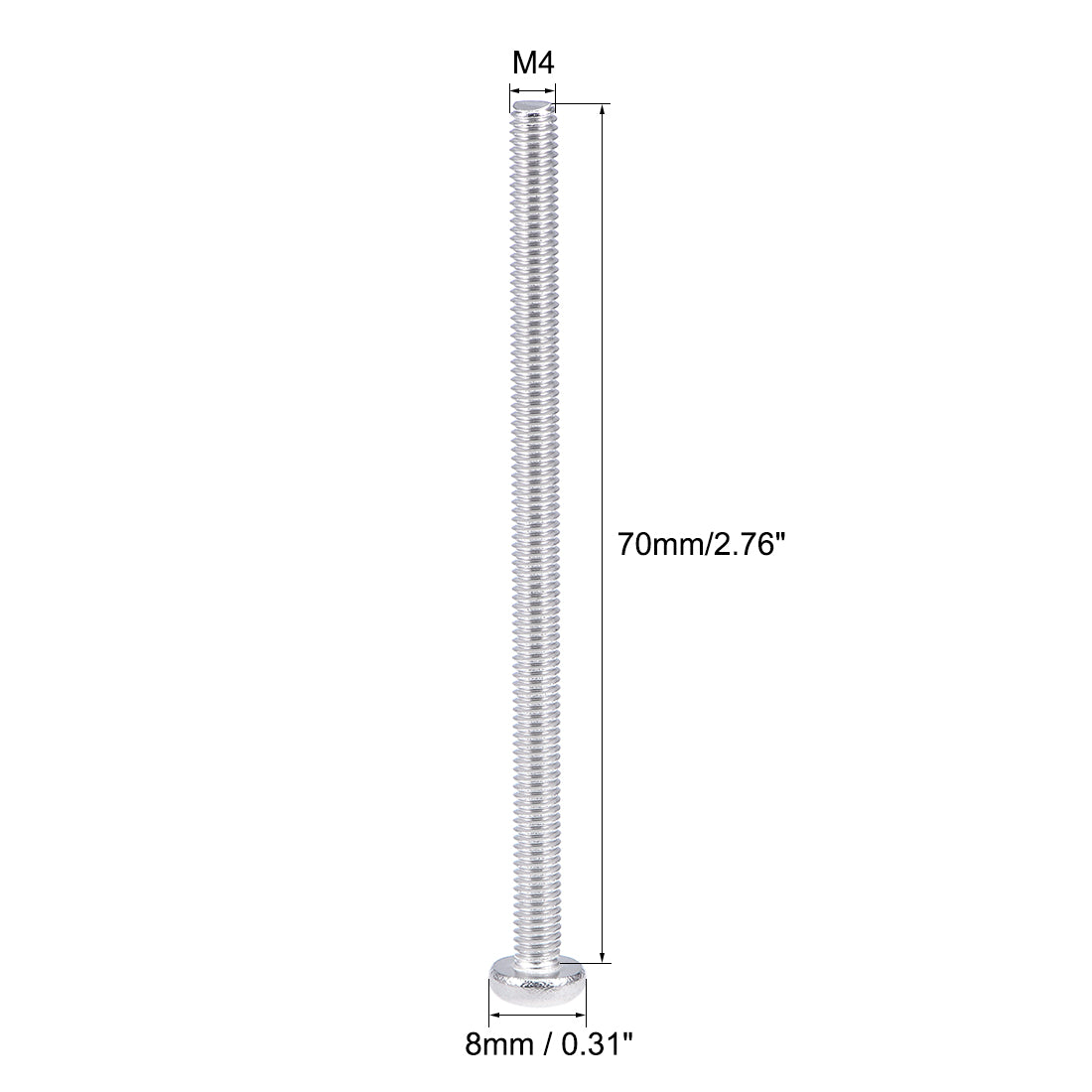 Harfington Machine Screws Pan Phillips Cross Head Screw, Fasteners Bolts 30Pcs