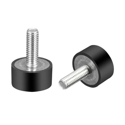 Harfington Thread Rubber Mounts,Vibration Isolators,Cylindrical w Studs  2pcs