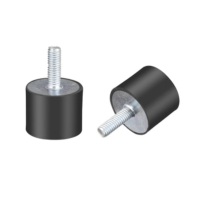 Harfington Thread Rubber Mounts,Vibration Isolators,Cylindrical w Studs  2pcs